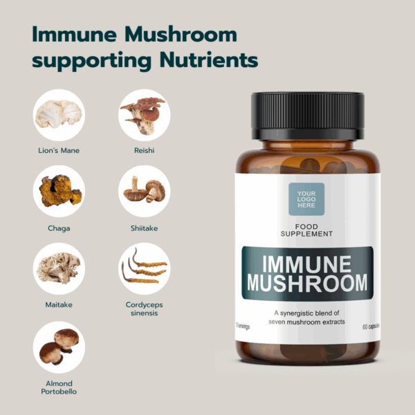 Immune Mushroom – 60 Capsules - Image 3