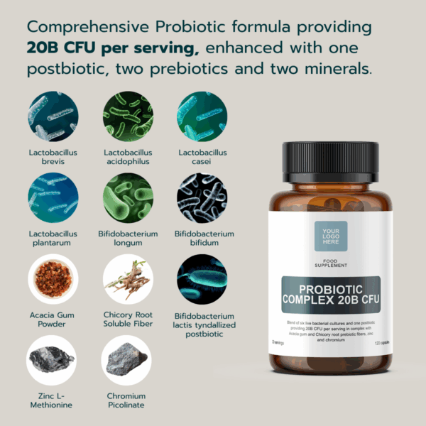 Probiotic Complex - 120 Capsules - Image 3