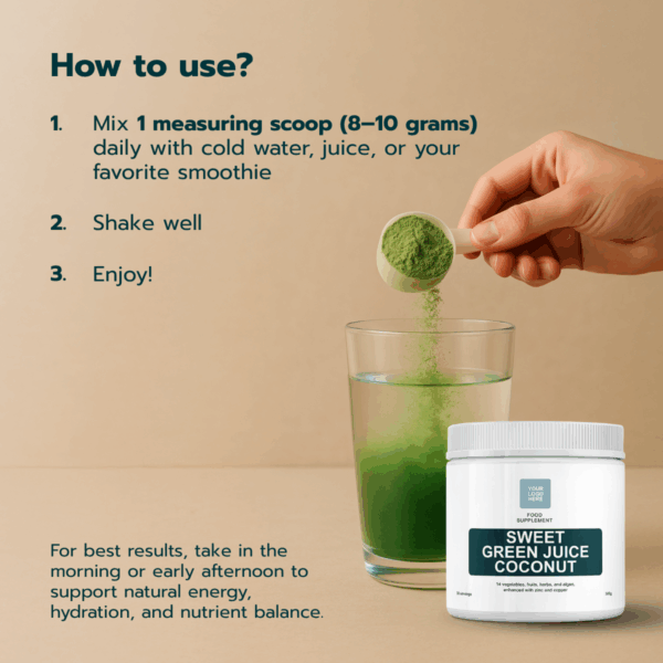 Sweet Green Juice - Coconut - 300 gram Powder - Image 8