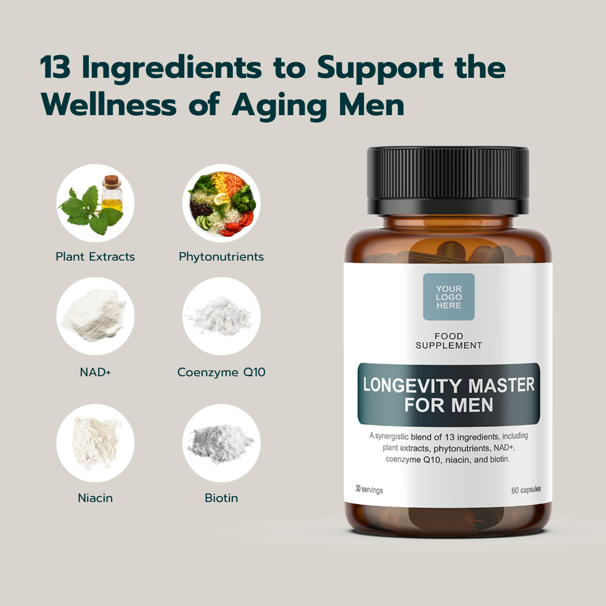 Longevity Master for Men – 60 Capsules - Image 3