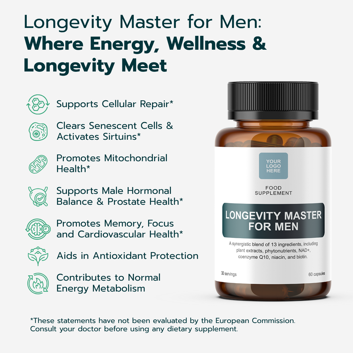 Longevity Master for Men – 60 Capsules - Image 5