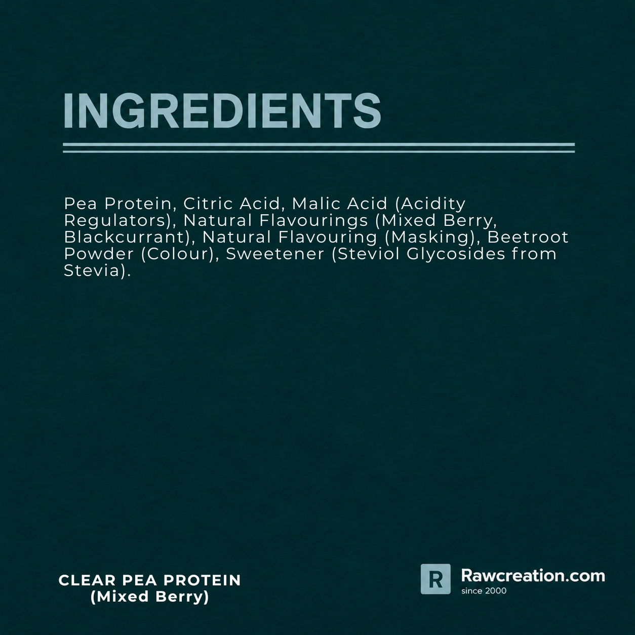 Clear Pea Protein (Mixed Berry Flavour) – 625 gram Powder - Image 3